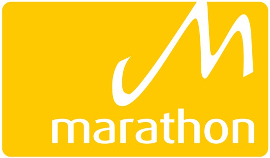 logomarca amarela cidade de marathon ontario canada